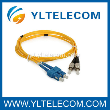 SC às tranças do cabo de remendo da fibra ótica de FC e cabo de remendo da fibra, cabo de remendo da fibra da fita do pacote